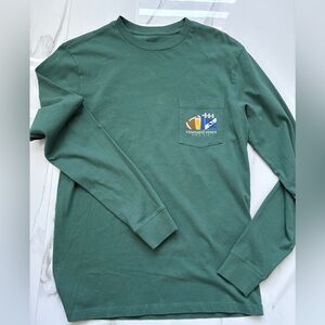 Vineyard Vines Men’s Green Long Sleeve Graphic T Shirt.Pick Six Football XS NWOT